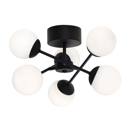 Afx Pearl 16-in. LED Semi-Flush Mount , Black PRLC16L30D1BK